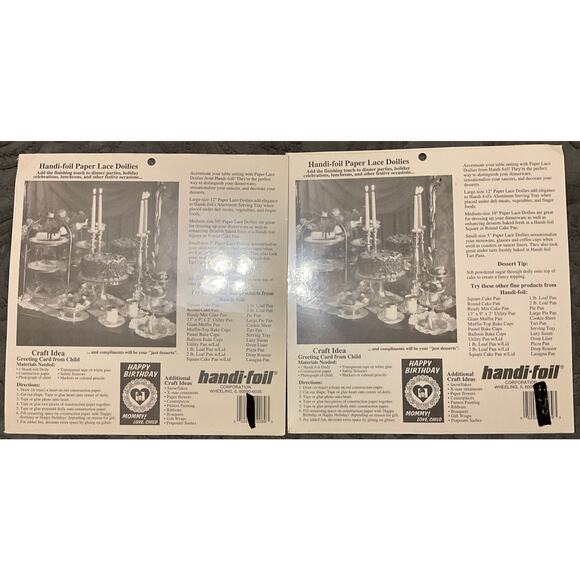 VTG 2 Packs 20 Handi-Foil 10" Christmas Dollies Poinsettia Made in USA 20 Total - Picture 2 of 5